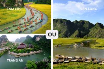 Choisir Tr&agrave;ng An, Tam C&oacute;c ou V&acirc;n Long de la Baie d&rsquo;Halong terrestre (Ninh B&igrave;nh) ?