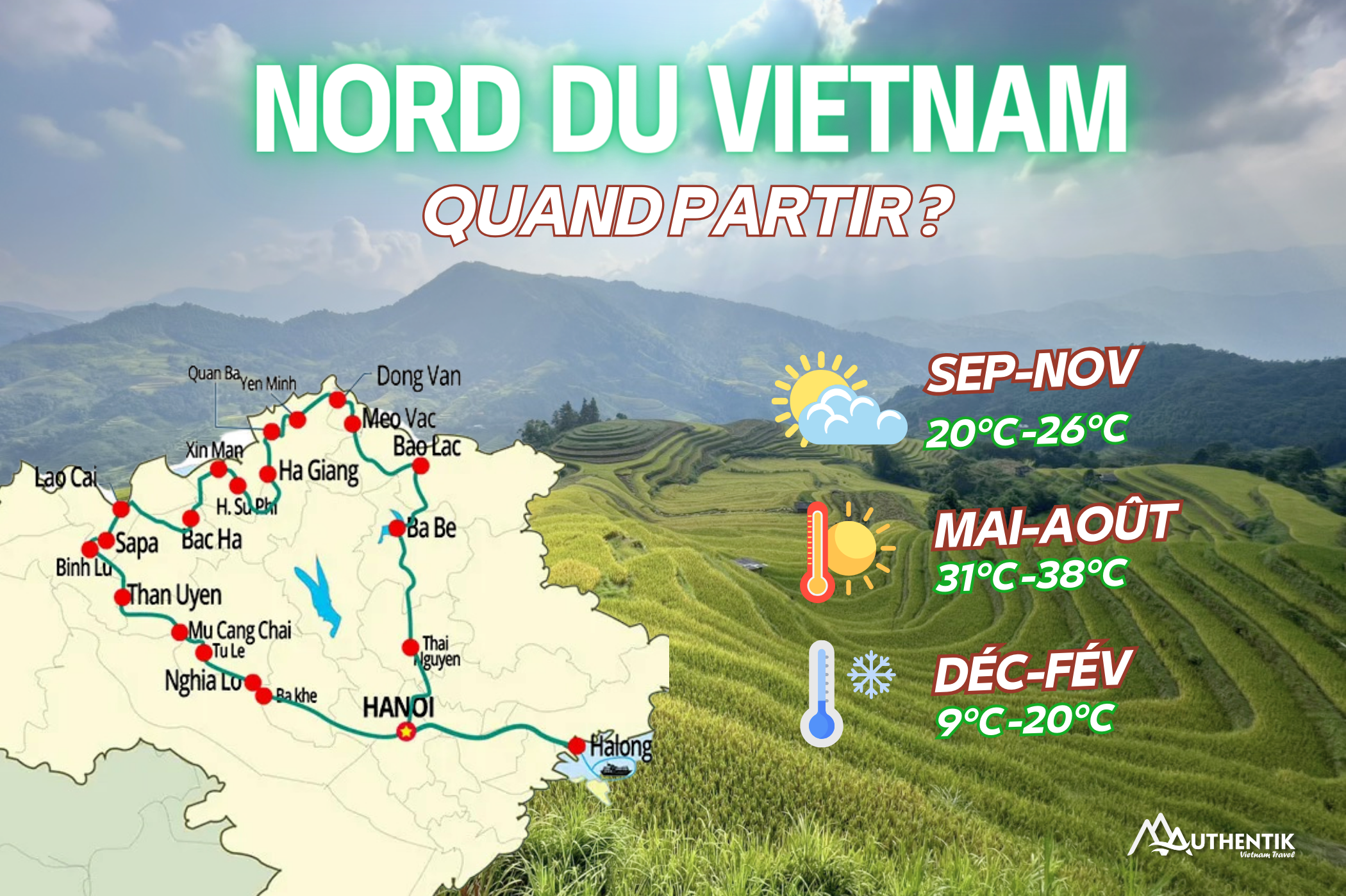 Quand partir au Nord du Vietnam ? Tout savoir sur le climat