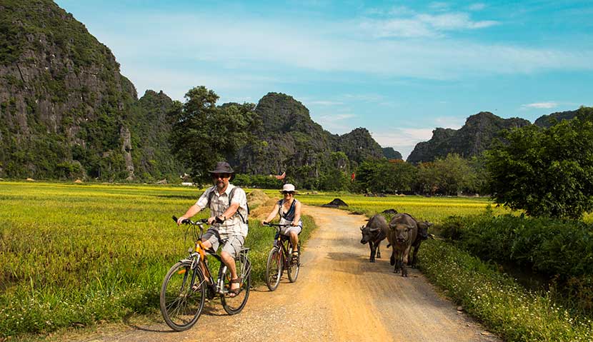 Visiter Ninh Binh à vélo : découvrez une vraie campagne vietnamienne
