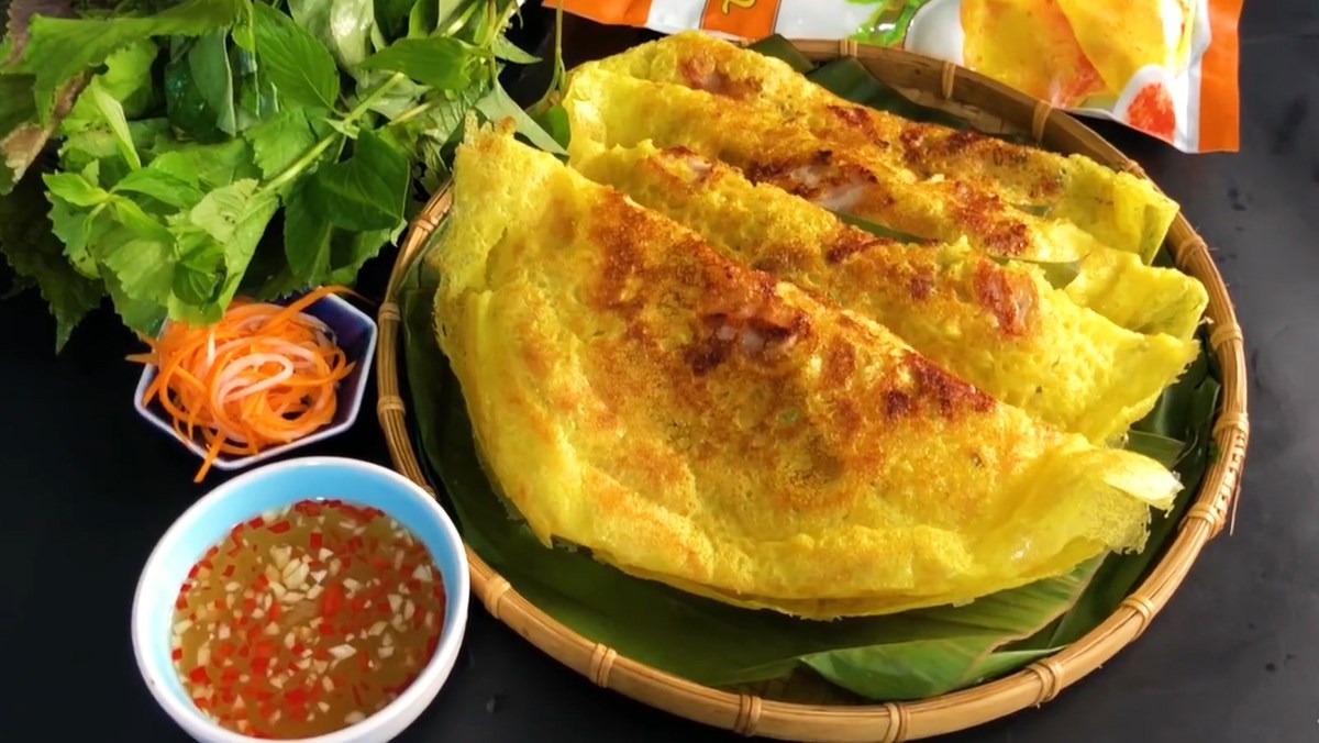 Recette de Bánh xèo Viêt Nam (crêpe vietnamienne)