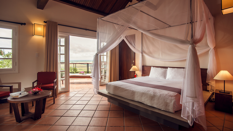 4 hôtels luxe delta Mékong Victoria Nui Sam Lodge décor