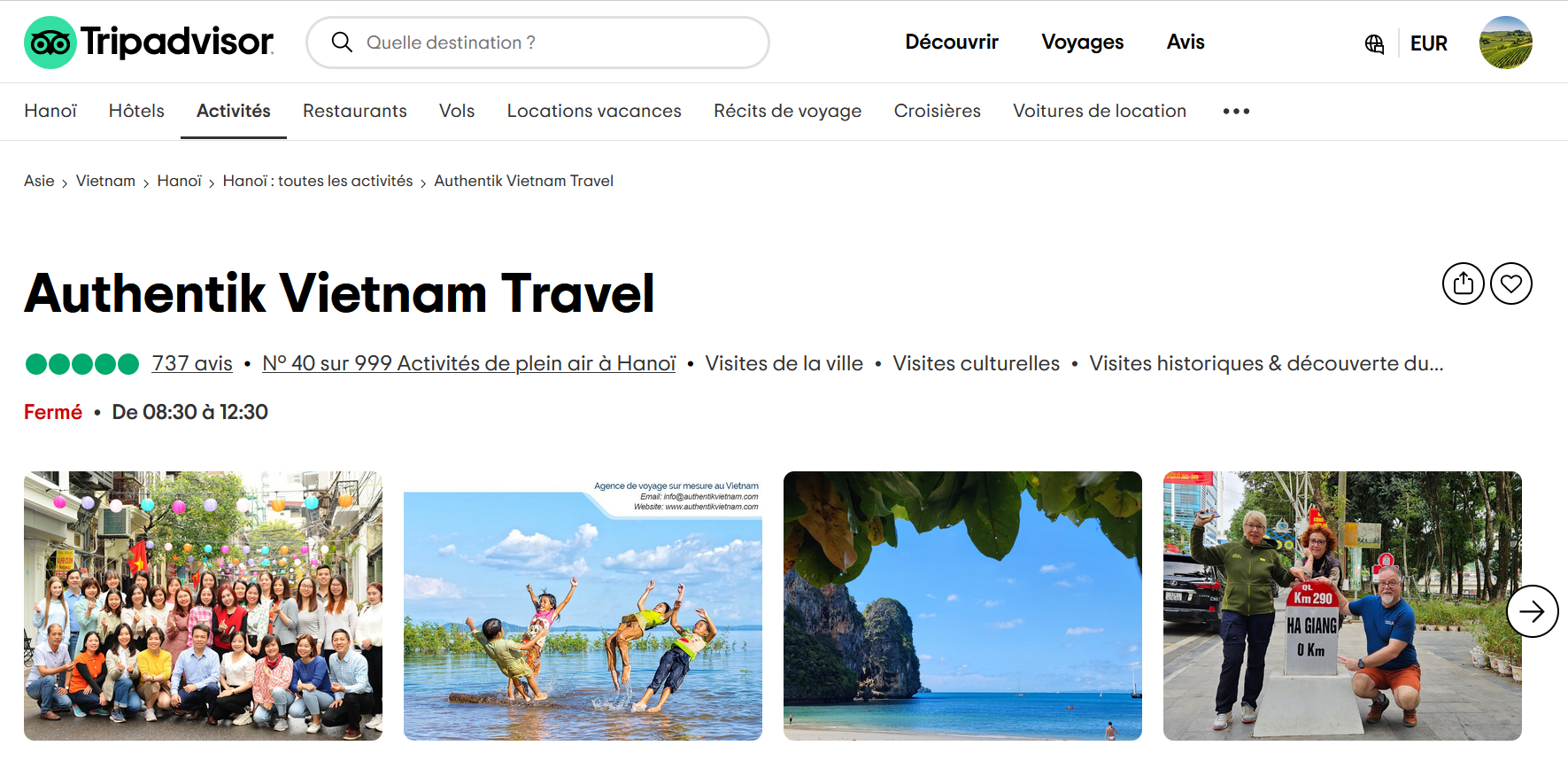 Agence de voyage francophone au Vietnam, Hanoi, SaiGon, Ho CHi mInh 