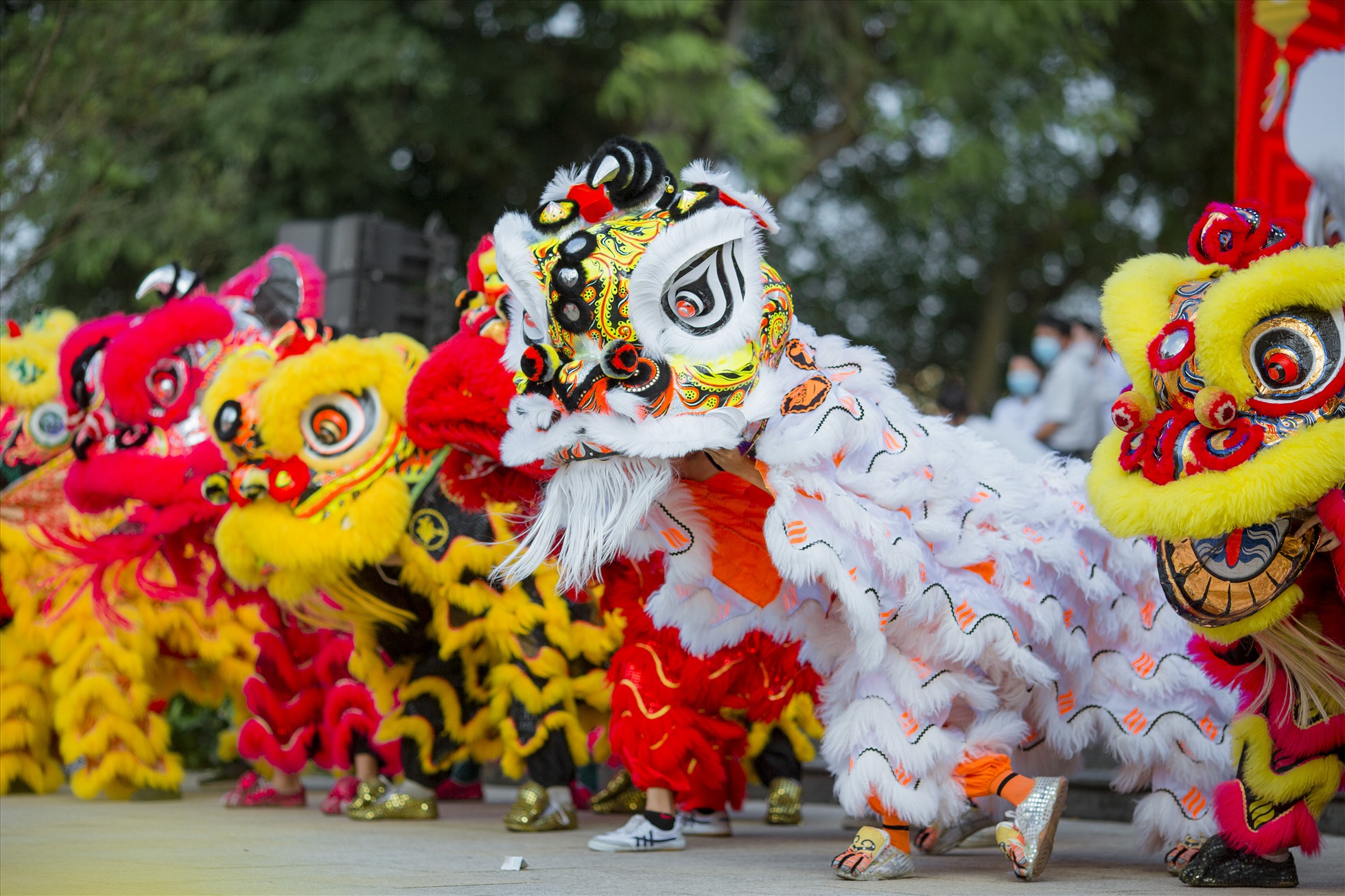 Nord Vietnam hiver festival danse lion