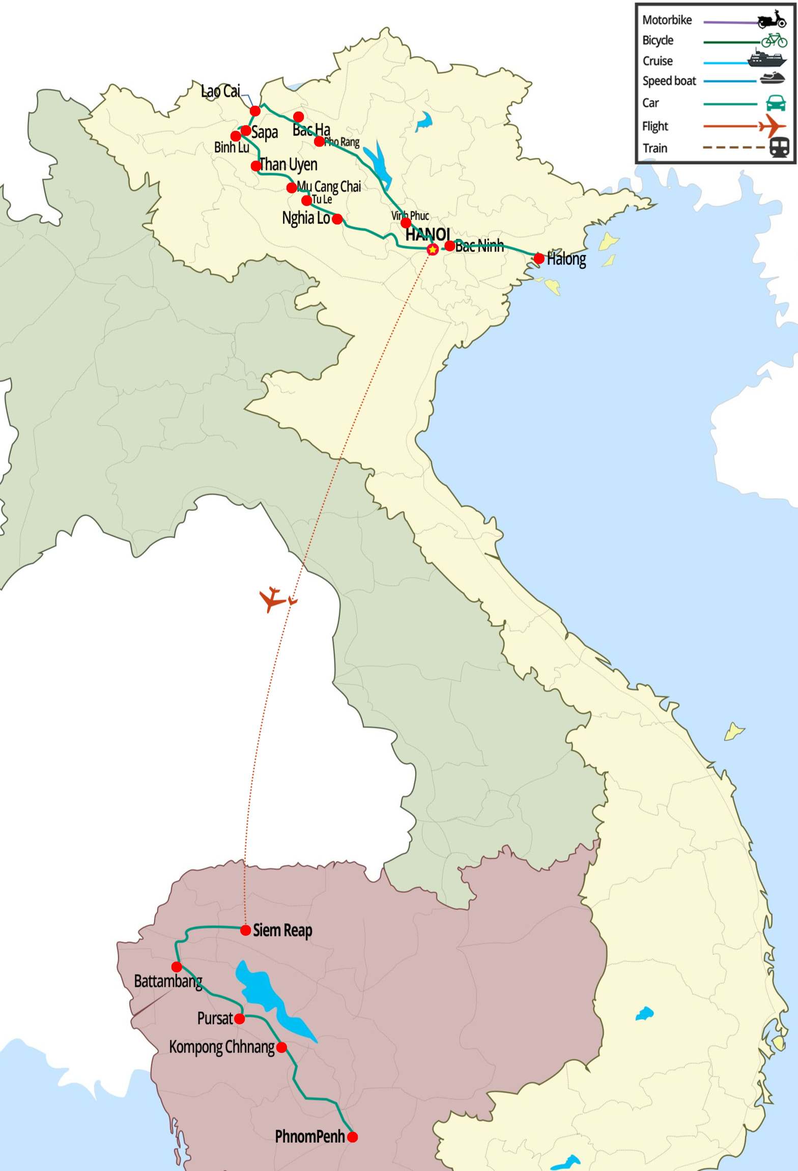 Circuit Nord-Ouest du Vietnam + Cambodge en 2 semaines