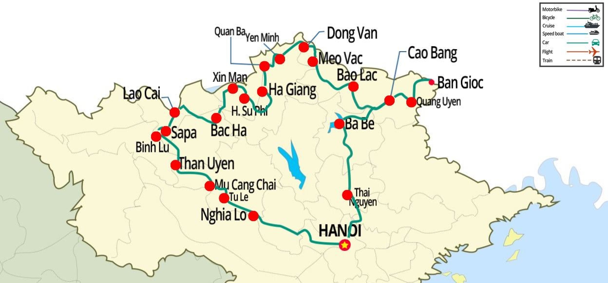 Circuit au Nord du Vietnam