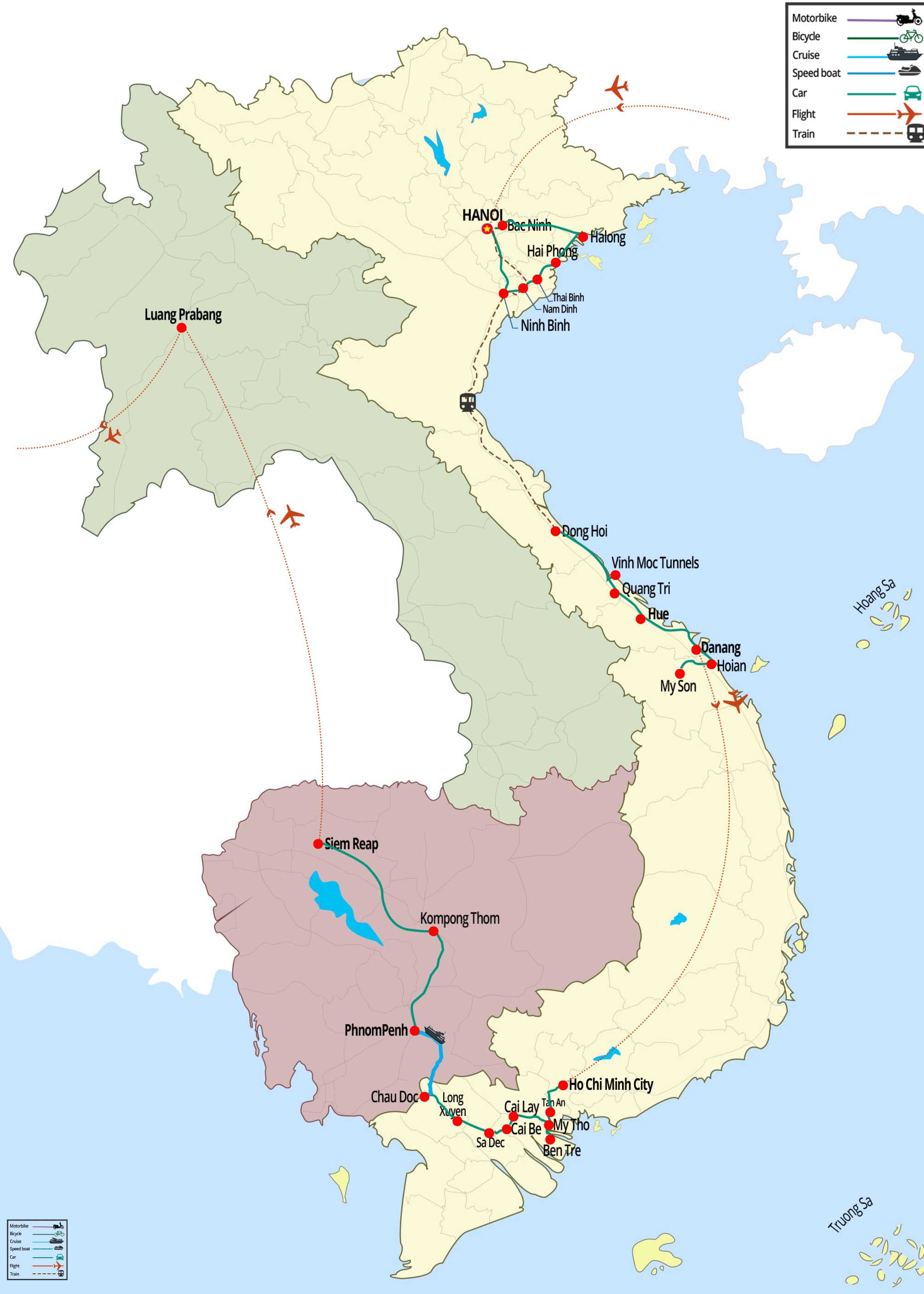 Circuit combiné Vietnam-Laos-Cambodge de 3 semaines