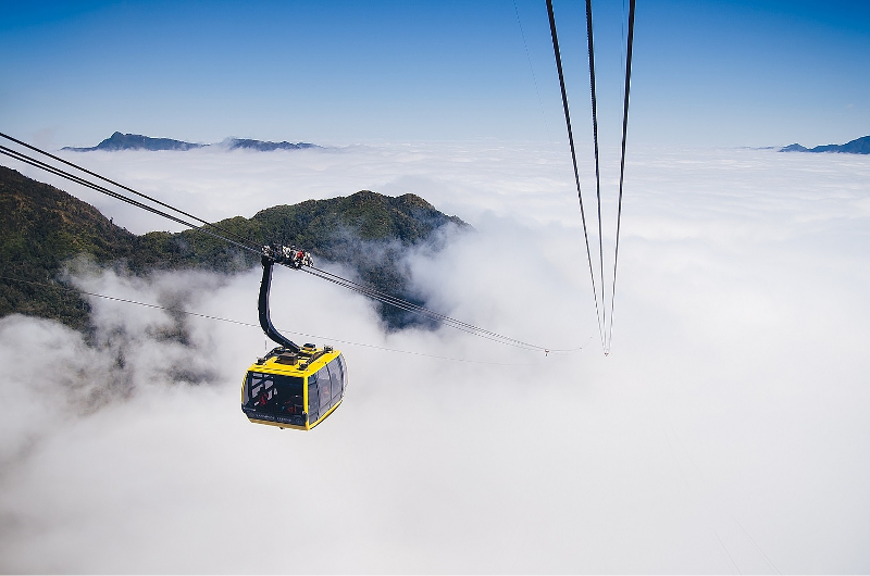Le téléphérique depuis Sapa au mont Fanxipang. Photo : traveloka