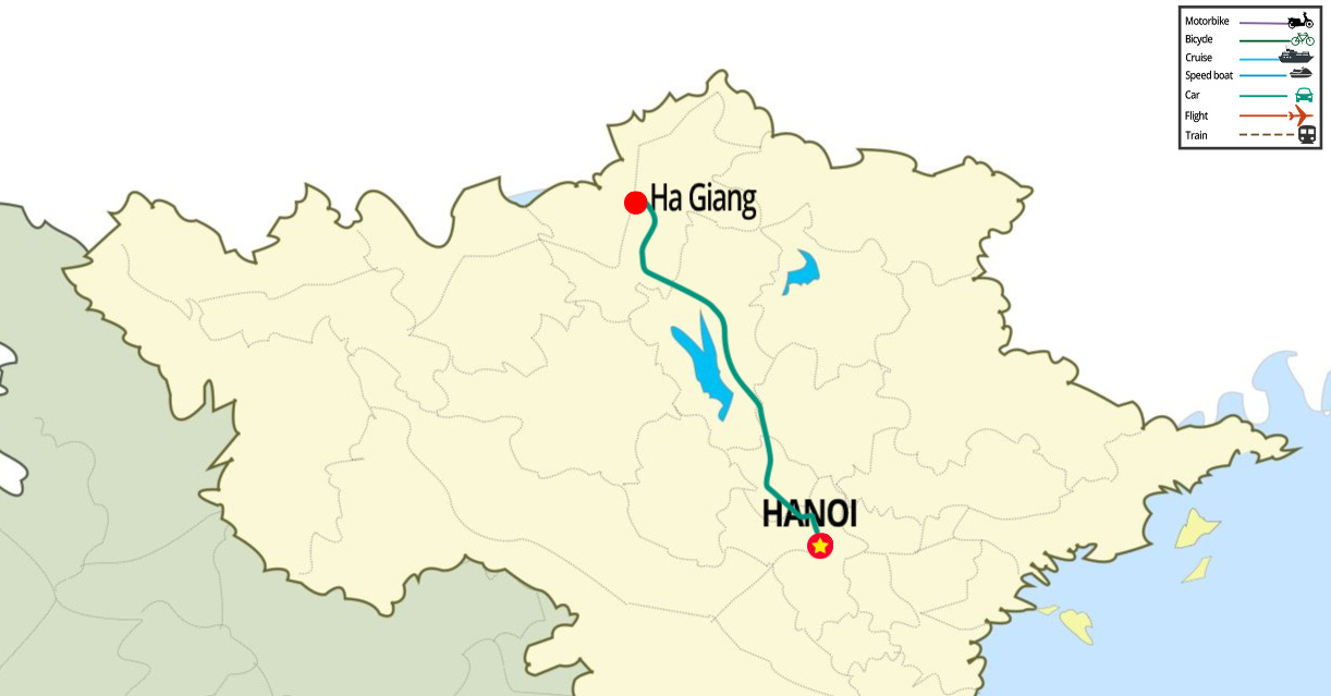 comment se rendre à Ha Giang de Hanoi