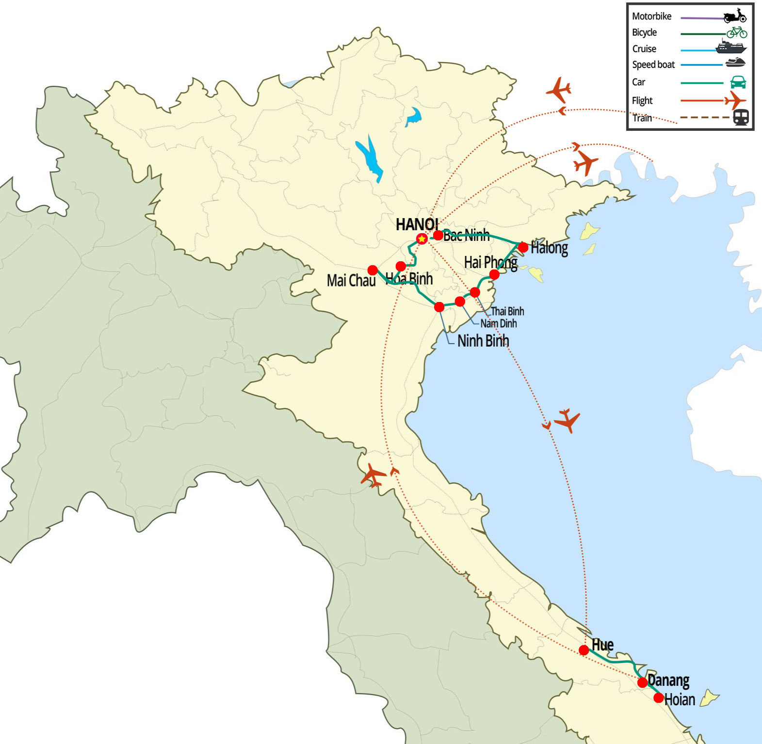 Itinéraire de 14 jours au Vietnam pour la période de mai à septembre