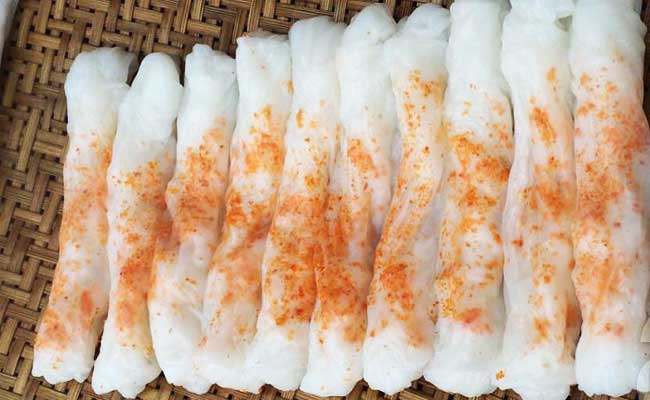 les banh cuon raviolis vietnamiens crevettes