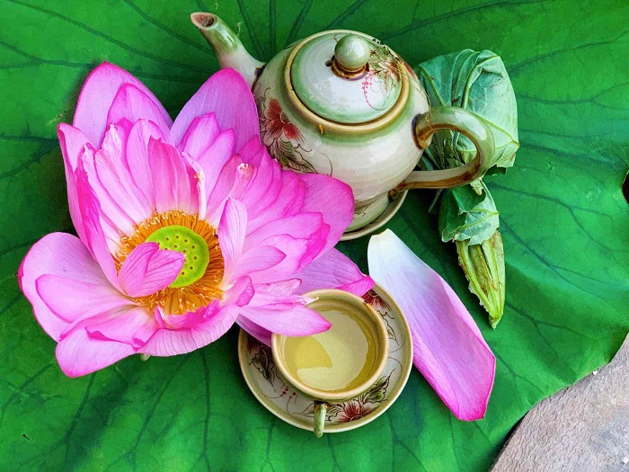 lotus fleur nationale Vietnam thé