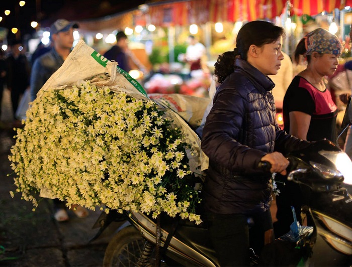 Marche fleurs Quang Ba Hanoi chrysantheme