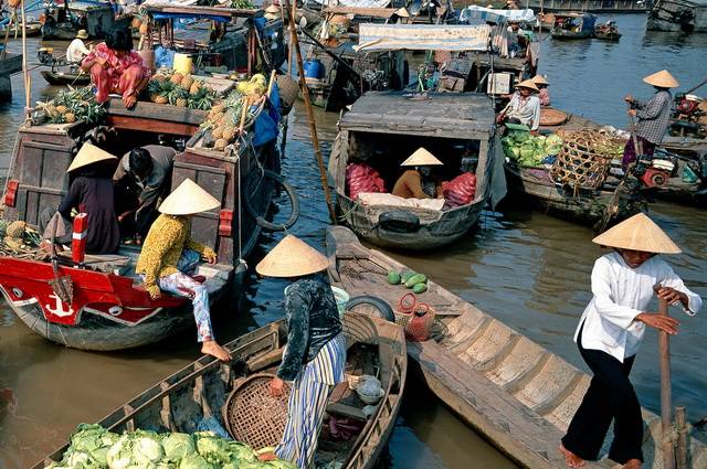 marché flottant de Phong Dien, marché flottant, delta du Mékong, vietnam, voyage, ville de Can Tho, marché flottant de Cai Rang, informations pratiques, guide de voyage, marché flottant à proximité de la ville de Can Tho, excursion en bateau, comment se rendre au marché flottant de Phong Dien, points marquants de marché flottant, ou se trouve le marché flottant de Phong Dien, alentours de Can Tho