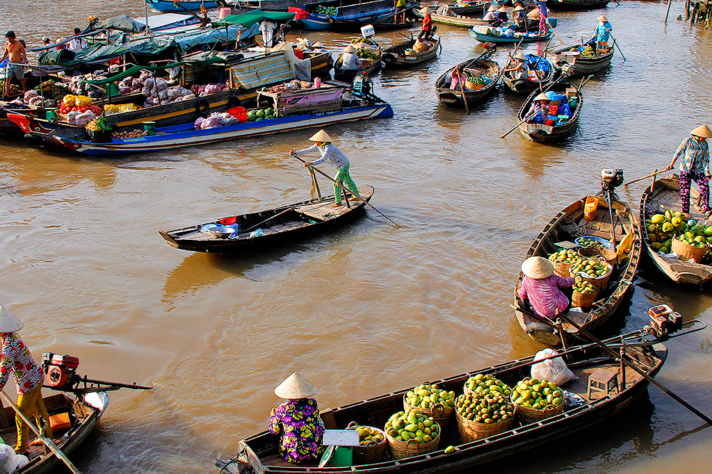 marché flottant de Phong Dien, marché flottant, delta du Mékong, vietnam, voyage, ville de Can Tho, marché flottant de Cai Rang, informations pratique, guide de voyage, excursion en bateau, Ho Chi Minh- ville, Phu Quoc, Con Dao