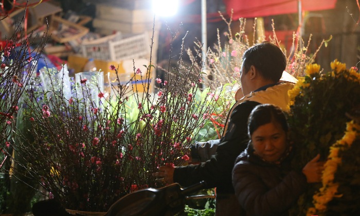 Marché nocturne aux fleurs de Quang Ba, Hanoi