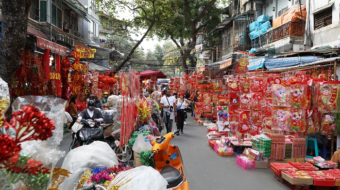 marche Tet vieux quartier Hanoi charme