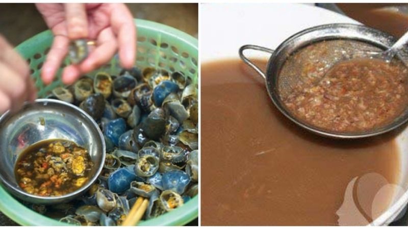 Preparation de la pate de crabe pour bun rieu cua