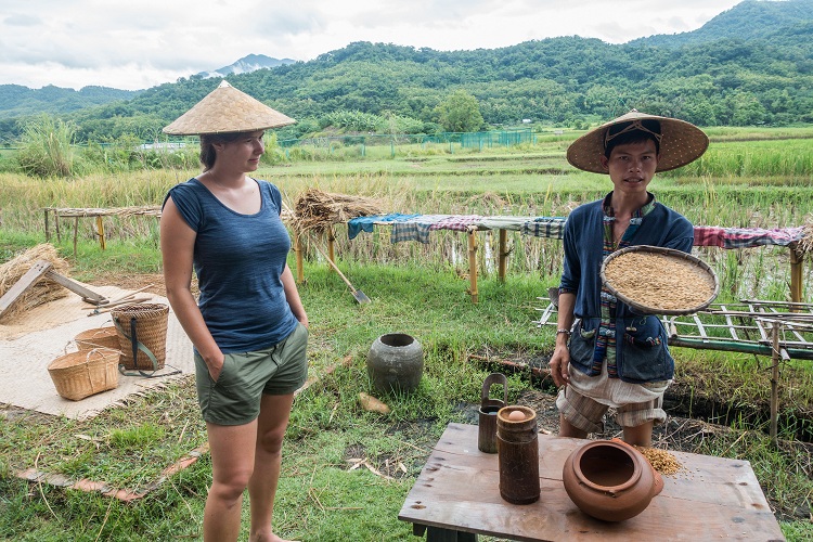 réussir vacances en famille laos riziculture