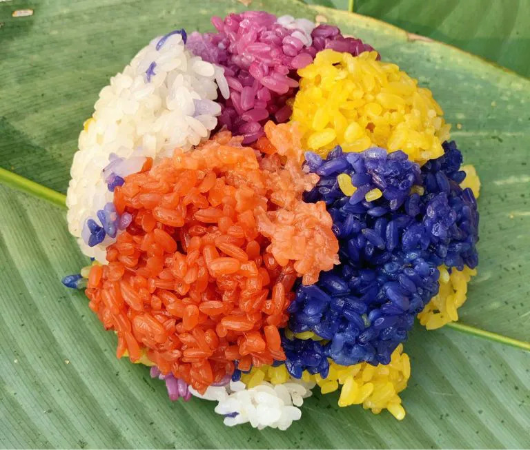 riz gljuant aux cinq couleurs, plats incontournables a ha giang, que manger a ha giang