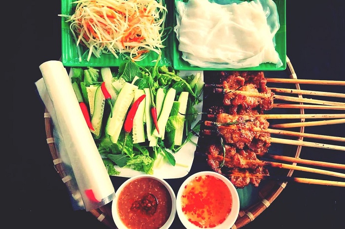 gastronomie Hoi An, Spécilalité cuisine Hoi An banh uot thit nuong
