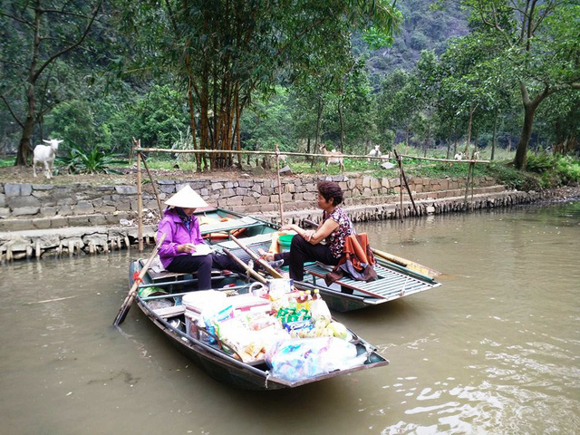 tam coc ninh binh pause sampan, marché flottant de Tam Coc, Ninh Binh, baie d'Halong terrestre