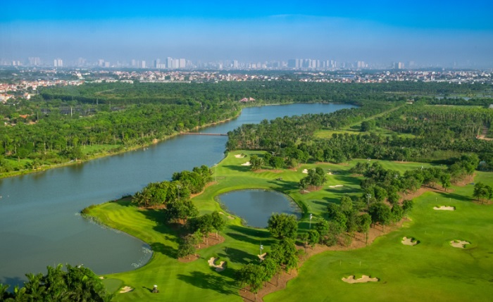 terrain golf Hanoi ecopark, circuit golf au vietnam, voyage golf vietnam, séjours de golf Vietnam