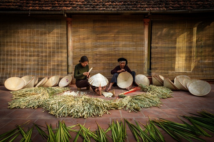 villages artisanat Hanoi chuong chapeau conique